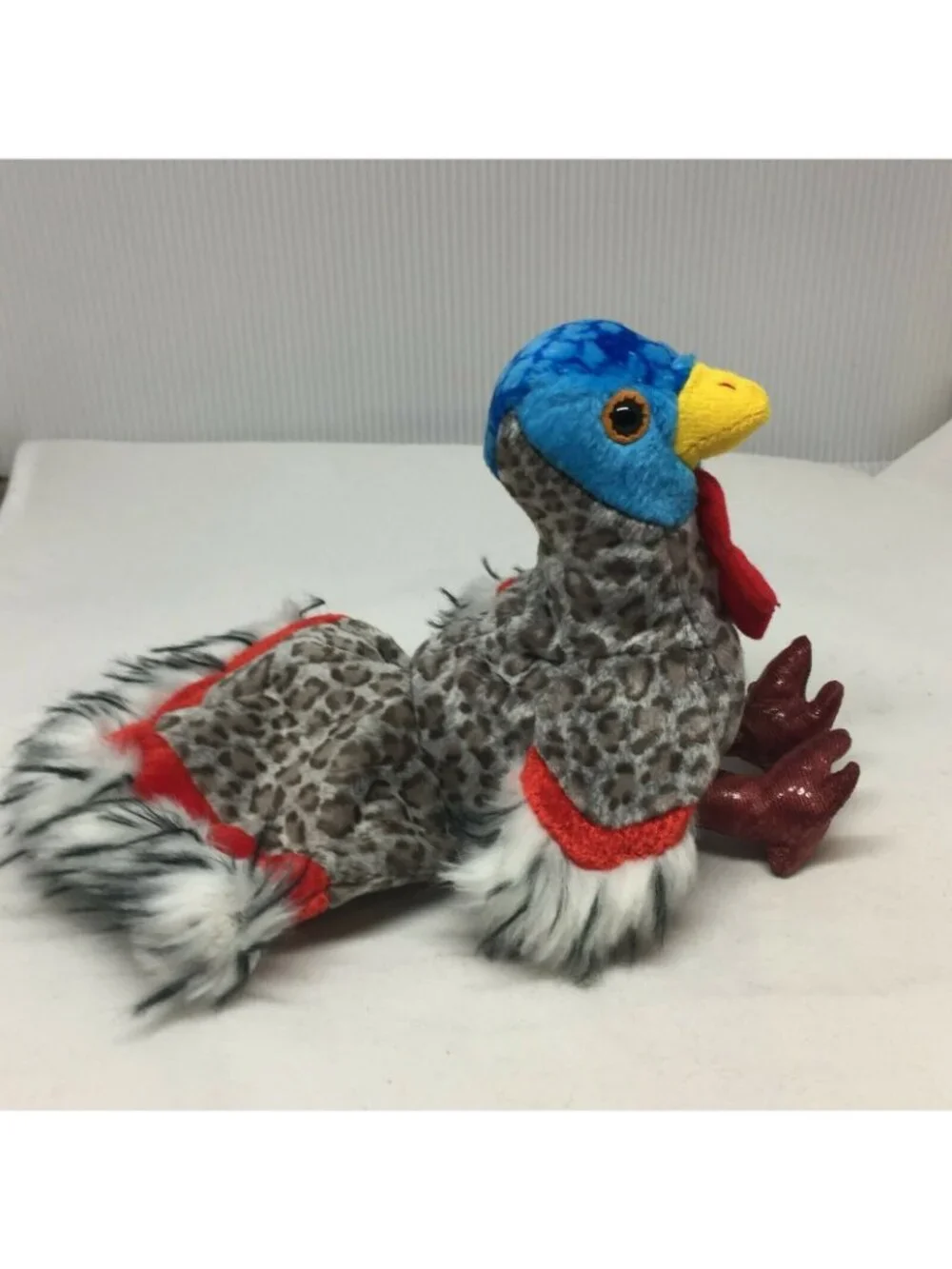 Ty Original Beanie Baby Lurkey Turkey Gray Blue Plush Stuffed Animal W Tag 2000